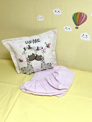 Долен чаршаф с ластик + калъфка