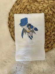 Детска кърпа за баня с бродерия - 30/50см. - Батман