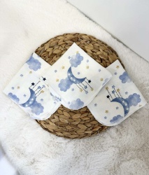 Комплект от 3 броя бархетни кърпички за многократна употреба "Синя луна"