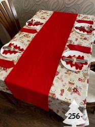 Коледен комплект за маса "Бухалчета" - 256