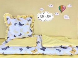 Комплект за количка "Жълти пеперудки"