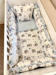 Бебешки спален комплект 8 части с обиколници "Синьо Моряче"