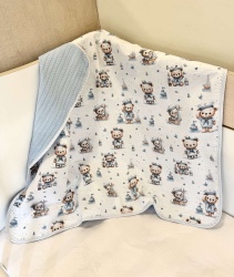 Бебешко одеяло - "Моряче" - синьо- 80/90см.