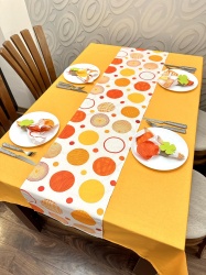 Комплект за маса "Цветна геометрия" - слънчево