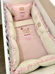 Бебешки спален комплект 8 части с обиколници "Нежна приказка"