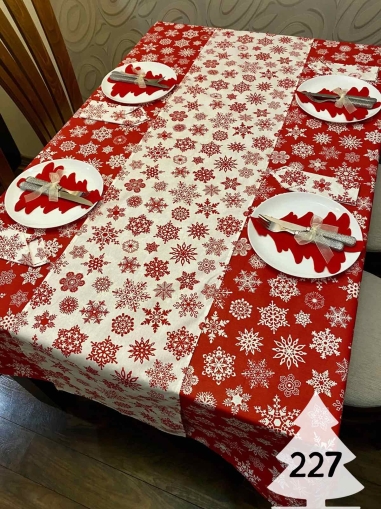 Коледен комплект за маса "Снежинки" - 227