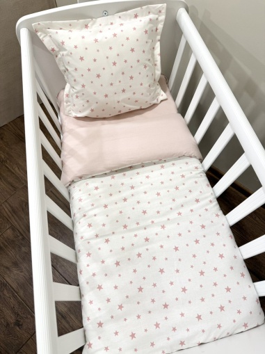 Бебешки спален комплект с олекотена завивка за малка кошара Next to me - "Звездички"