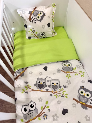 Бебешки спален комплект "Бухалчета" - 130/100см.