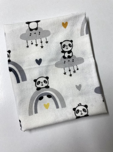 Бебешка пелена от бархет "Пандички" - 80/80см.
