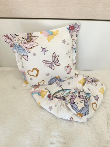 Долен чаршаф с ластик + калъфка - "Фея"