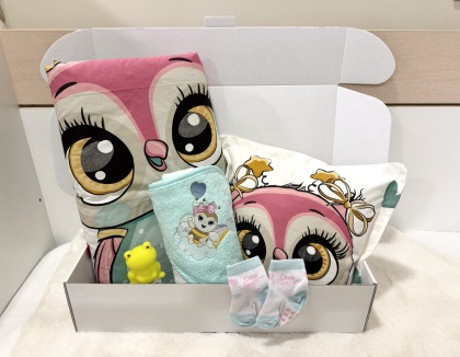 Луксозна подаръчна кутия за бебе "Бухалче"