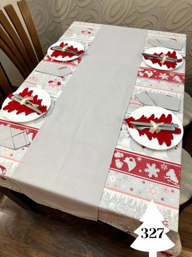 Коледен комплект за маса "Бяла Коледа - 327