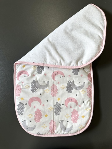 Непромокаема подложка 2в1 "Розови лунички"