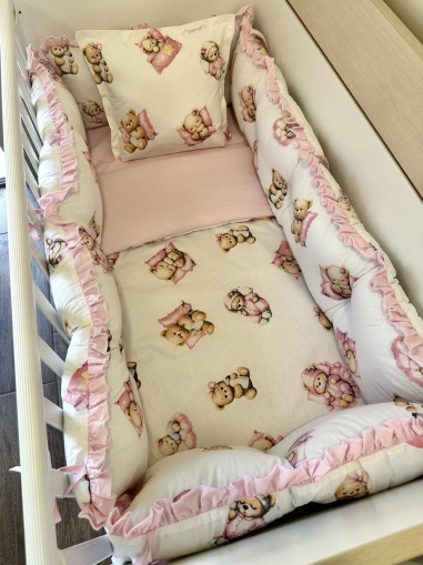 Бебешки спален комплект 8 части с обиколници "Бибка"