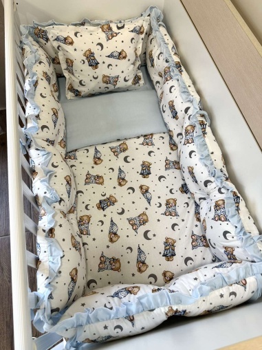 Бебешки спален комплект 8 части с обиколници "Гуш"