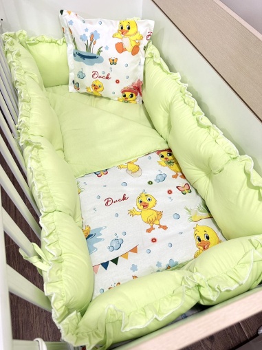 Бебешки спален комплект 8 части с обиколници "Патета"