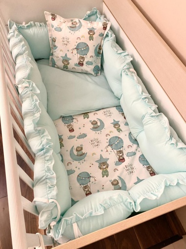 Бебешки спален комплект 8 части с обиколници "Балони"