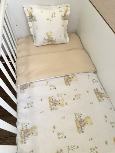 Бебешки спален комплект "Градинарче" - бежово