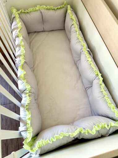 Crib bumpers "Ecru/Mint"