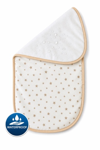 Непромокаема подложка 2в1 "Бежови звездички"