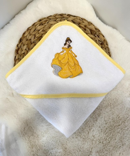 Бебешка бродирана хавлийка за баня "Бел" 