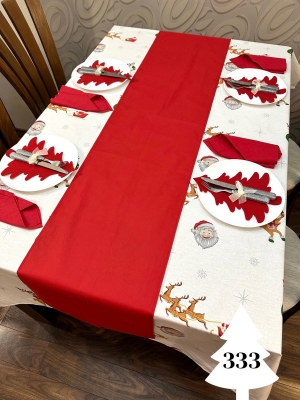 Коледен комплект за маса "Малка шейна/ червено" - 333