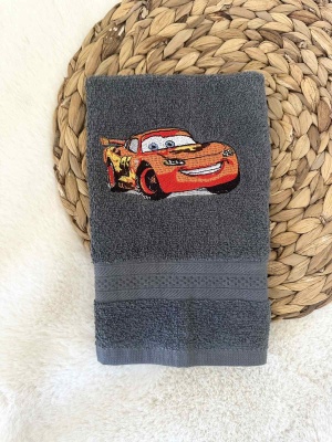 Детска кърпа за баня с бродерия - 30/50см. - "McQueen"