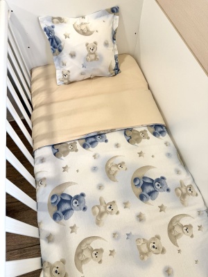 Бебешки спален комплект "Лунна приказка" - бежово