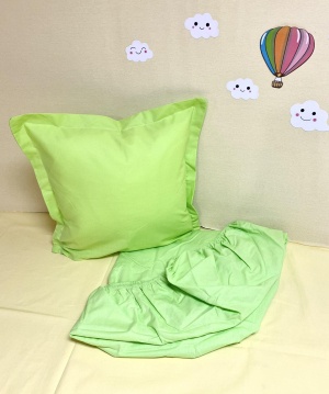Долен чаршаф с ластик + калъфка - "Зелено"