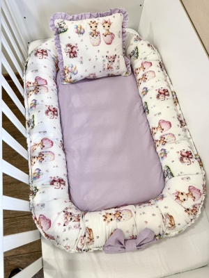 Бебешко гнездо "Весели мъници" - лилаво