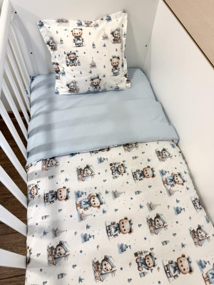 Бебешки спален комплект "Моряче" - синьо