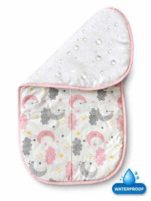 Непромокаема подложка 2в1 "Розови лунички"