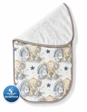 Непромокаема подложка 2в1 "Сиви слончета"